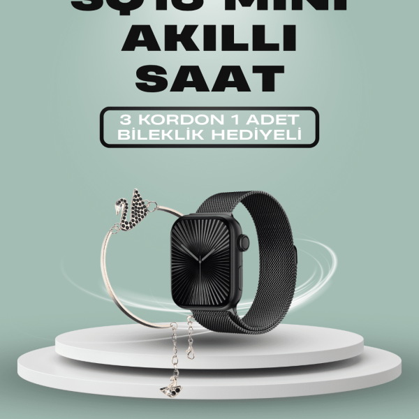 SQ-16 Mini Series 10 Akıllı Saat – 3 Kordon + Hediye Bileklik