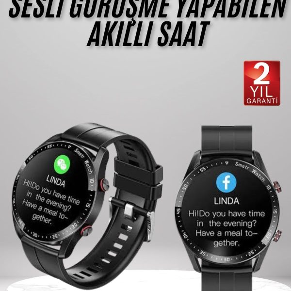 Yeni Model Akıllı Saat GPS Uyumlu Uyku ve Sağlık Takibi Sesli Görüşme