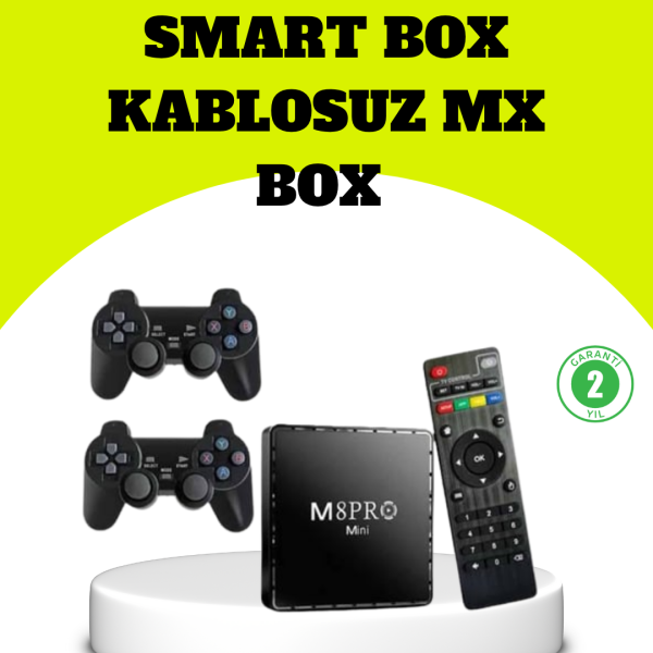 M8Pro Android TV Box ve Retro Oyun Konsolu 64GB