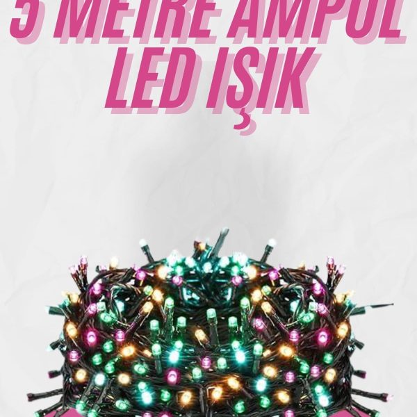 5 Metre Ampul LED Işık Renkli RGB Çok Renkli Led Aydınlatma