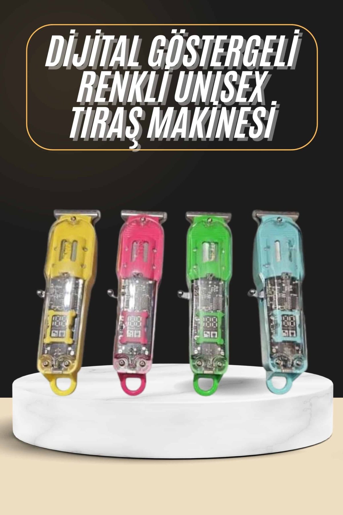 Tıraş Makinesi Renkli Dijital Göstergeli Epilasyon Öncesi Kısaltma Makinesi - Görsel 1