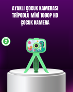 1080P HD Çocuk Vlog Kamerası – Tripod ve Eğitici Oyunlarl