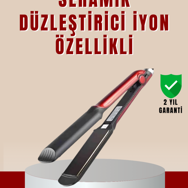 Profesyonel Titanyum Saç Düzleştirici – Ayarlanabilir Isı ve Hızlı Isınma Özellikli