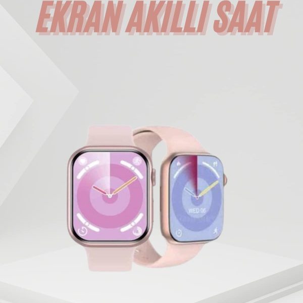 Pembe Akıllı Saat 49mm iOS & Android Uyumlu Arama Özellikli
