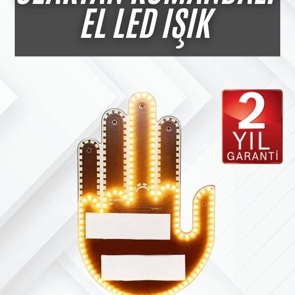 Uzaktan Kumandalı El Orta Parmak Led Araç Camına Özel