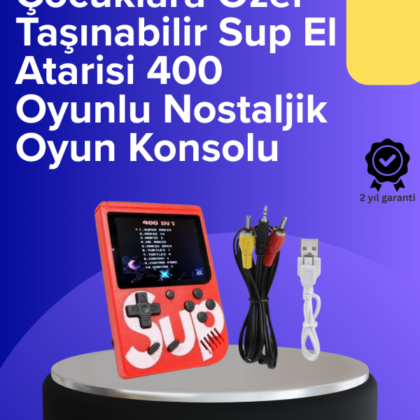 400 Oyunlu Taşınabilir Retro El Konsolu