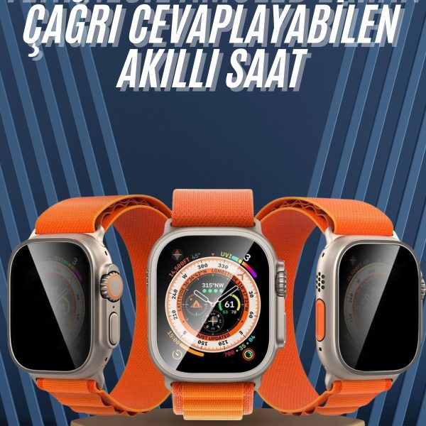 Ultra Max Kordon Kilitli Akıllı Saat Amoled Ekran Titreşimli Çağrı Cevaplayabilen