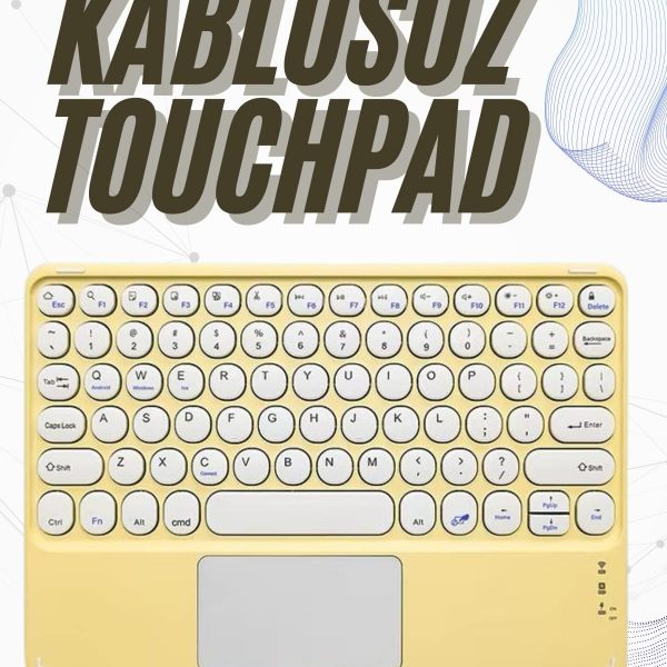 Bluetooth Touchpad Klavye 10.9 inch Kablosuz Wifi Q Klavye Slim