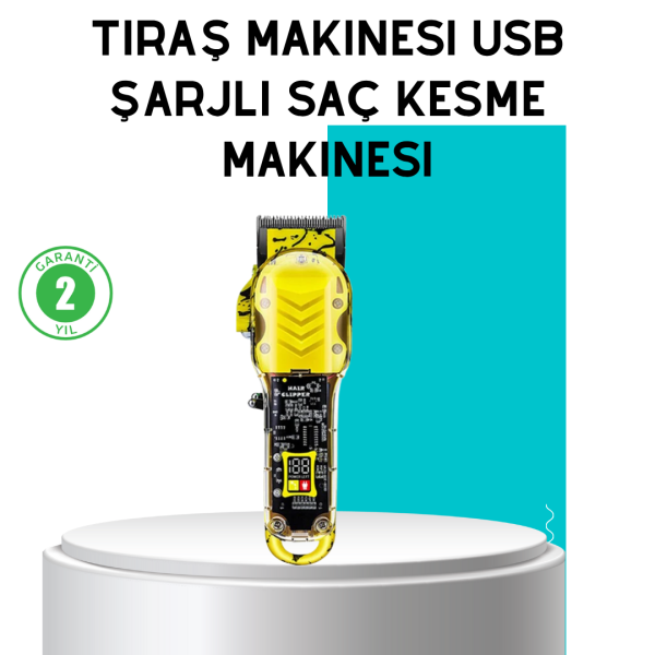 Kablosuz T Bıçaklı Saç Kesme ve Sakal Düzeltme Makinesi