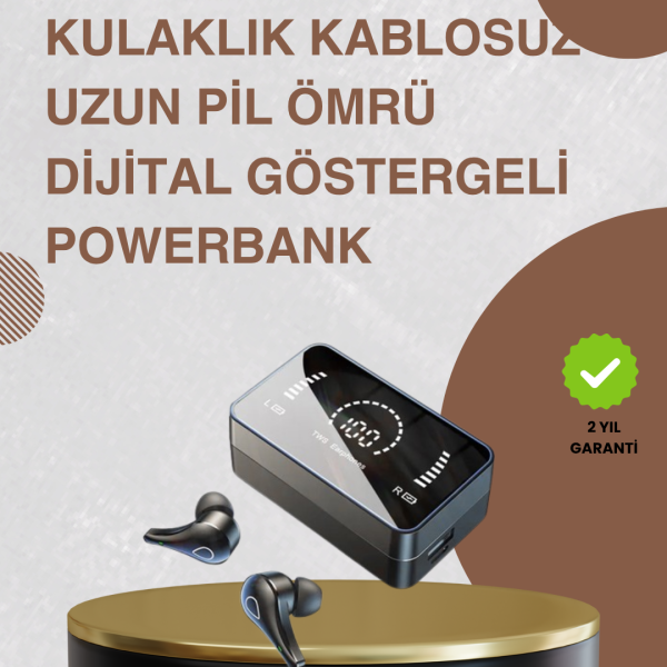 Bluetooth 5.1 Kablosuz Kulaklık – 3500 mAh Şarj Kutulu