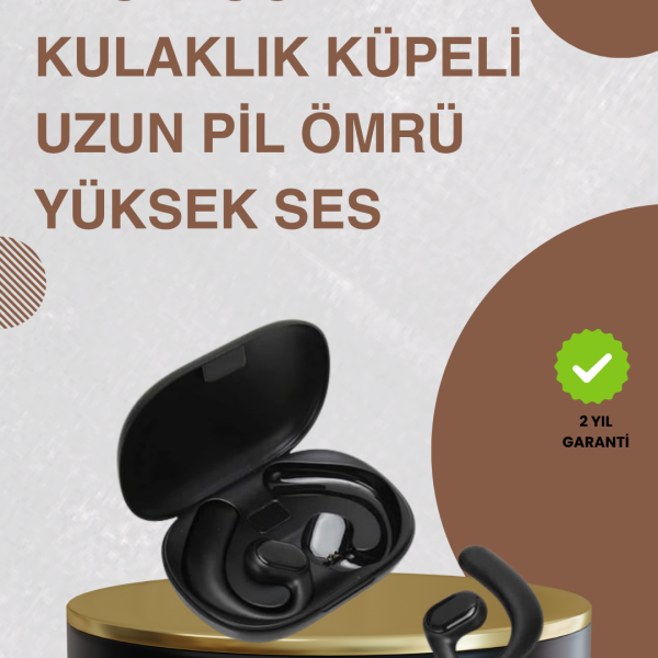 Klipsli Kablosuz Bluetooth Kulaklık – IPX6 Su Geçirmez