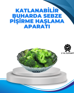 Isıya Dayanıklı, Tüm Tencere Boylarına Uyumlu Sebze Sepeti – Bulaşık Makinesi Güvenli