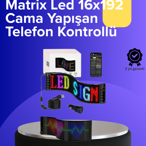 Kayan Yazılı RGB LED Tabela USB Bağlantılı Esnek ve Hafif Işıklı Ekran Paneli
