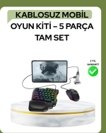 Mobil PUBG Oyuncuları İçin 5in1 Klavye Mouse Oyun Seti – BT5.3 Destekli
