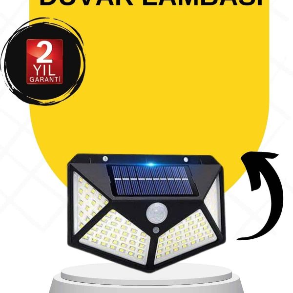 SENSÖRLÜ GÜNEŞ ENERJİLİ DUVAR LAMBASI