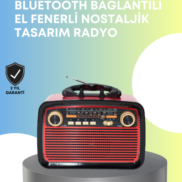 Taşınabilir Bluetooth Hoparlör – Modern Teknoloji ile Nostaljik Radyo Deneyimi, FM/AM Fonksiyonu