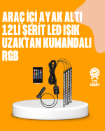 4 Parça RGB LED Araç İçi Aydınlatma Sistemi