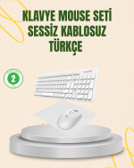 Kablosuz Klavye ve Mouse Seti - Ergonomik Tasarım, Sessiz Kullanım, Geniş Uyumluluk