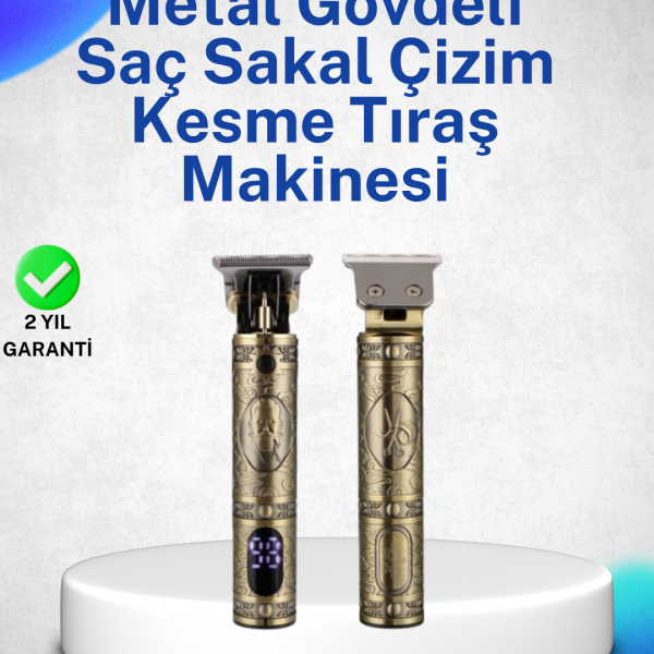 Güçlü Motorlu, 4 Kılavuz Taraklı Kompakt Saç Kesme Makinesi – Uzun Pil Ömürlü