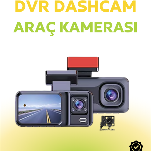 1080p Ön, 720p Arka ve İç Kamera ile %100 Kapsama – Gece Görüşlü Araç Kamerası
