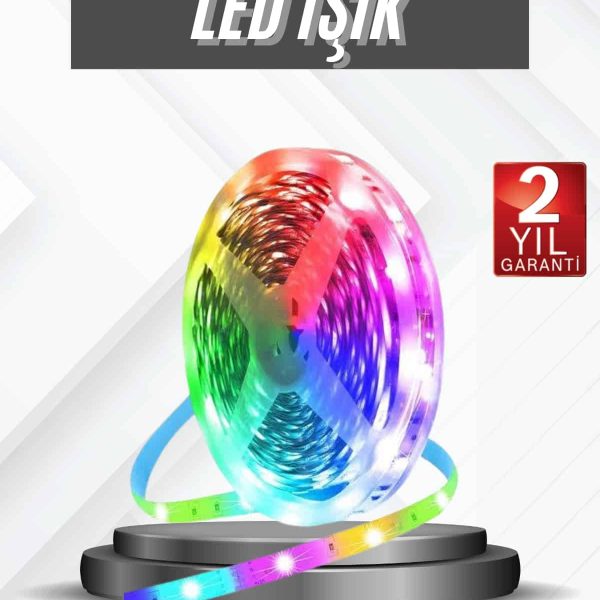 RGB Şerit Led 10 Metre Led Işık Kumanda ile Kontrol RGB