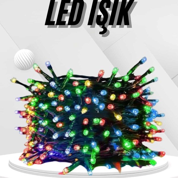 Ledli Fişli Led Dekor Lambası 5M RGB Yılbaşı Ağacı Işığı