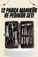 Tırnak Bakımı Tırnak Makası Profesyonel 12 Parça El Ayak Manikür Pedikür Seti