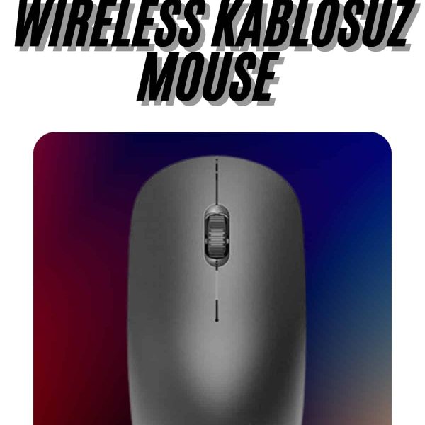 Kablosuz Bağlantı Yüksek Hassasiyetli Kablosuz Wireless Siyah Mouse