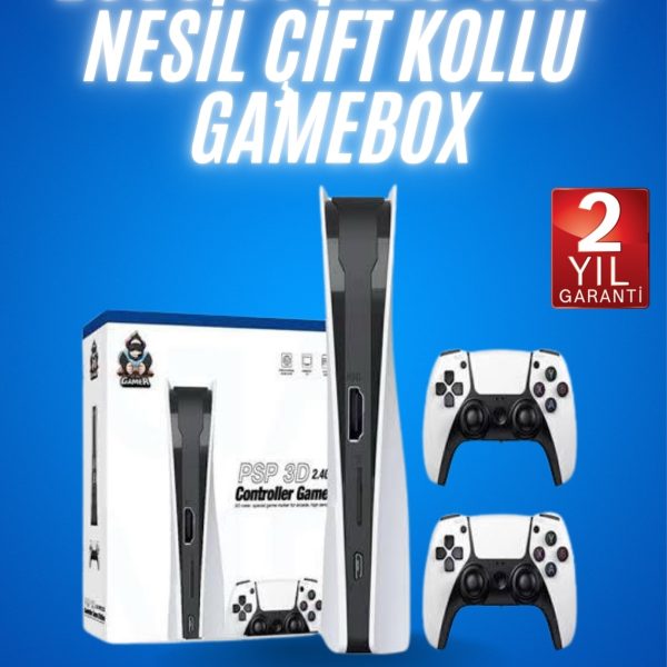 4K HD Klasik Retro Game Box 3000 Oyunlu Çift Kollu Çift Kişilik Oyun Konsolu