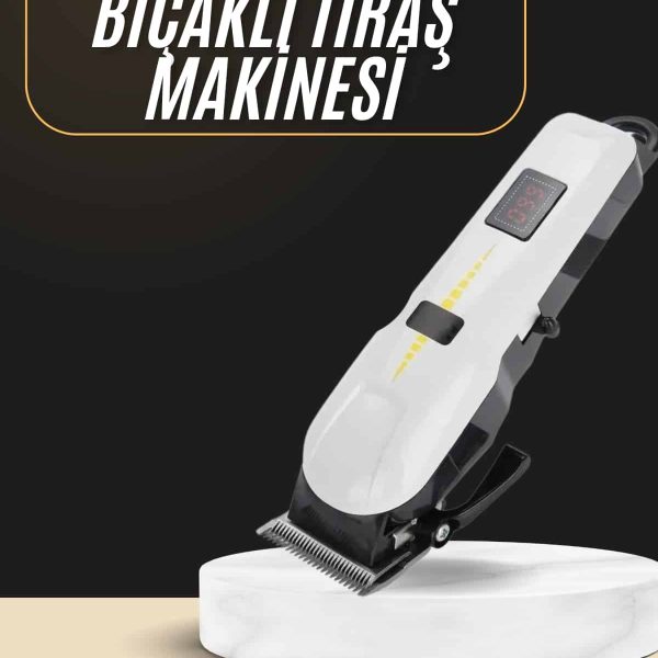 2025 Model Şarjlı Dijital Saç Sakal Tıraş Makinesi Islak Kuru Kullanıma Uygun