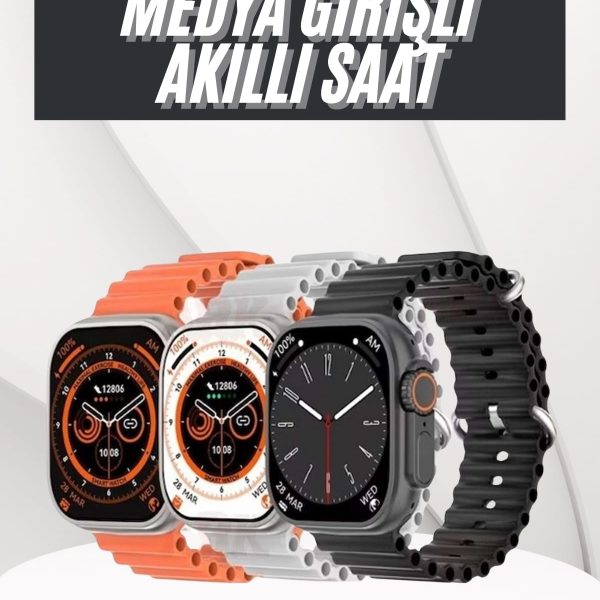 Yeni Nesil Akıllı Saat Uyku ve Sağlık Takibi Titeşimli Sesli Arama Mesaj ve Bildirim Görme