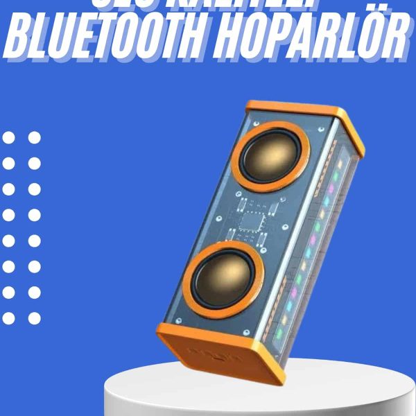 Şeffaf Mecha Taşınabilir Bluetooth Hoparlör Kablosuz Yüksek Ses Kaliteli