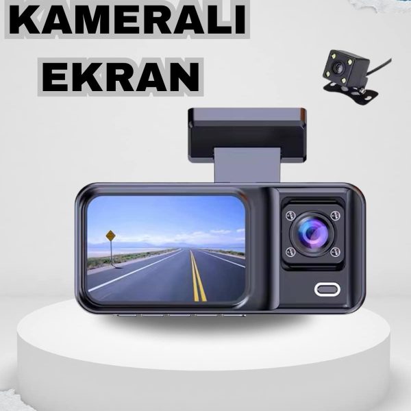 Ön ve Arka Kameralı 2 İnç 1080P Full HD DVR Araç İçi Ekran
