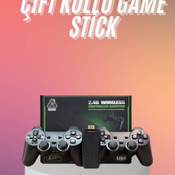 4k Game Stick Oyun Konsolu 2.4g Kablosuz Çift Kol Nostaljik Oyunlar