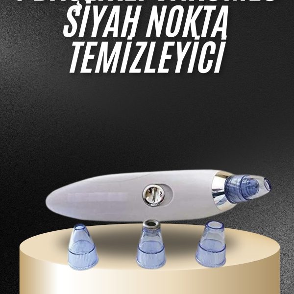 Yeni Nesil Vakumlu Pilli Siyah Nokta ve Yüz Temizleme Cihazı 4 Başlıklı