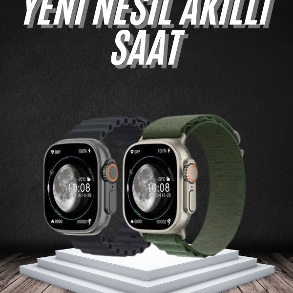 Yeni Nesil Akıllı Kol Saati Nabız Ölçer GPS Uyumlu 49 MM Kasa