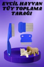 Kedi Köpek Tüy Bit Pire Toplayıcı Toplama Temizleme Tarağı Tarak Seti 4&apos;lü Set