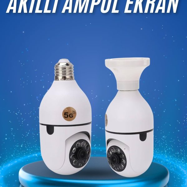 Gece Görüşlü Akıllı Dönebilen Ev Kamerası Ampül Kamera
