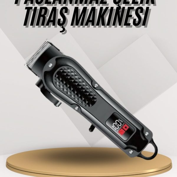 Dijital Profesyonel Kablosuz Saç Sakal Tıraş Makinası Sessiz Paslanmaz Çelik