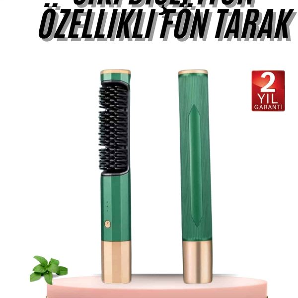 Üflemeli Saç Düzleştirici Fön Tarak Yüksek Isı Ayarlı İyon Özellikli