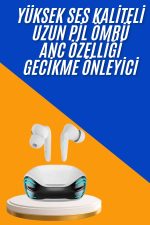 Oyuncu Kulaklığı Mikrofonlu Gürültü Engelleme Gecikme Önleyici Bluetooth Kulaklık - Görsel 2