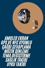2025 Model Akıllı Saat Titreşimli Uyku ve Sağlık Takibi NFC ve GPS Uyumlu - Görsel 2