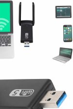 Mbps Wifi Alıcı Kablosuz Wifi Adaptörü Çift Band Çift Antenli - Görsel 2