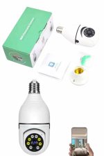 Güvenlik Kamerası Wi-Fi Özellikli 360 Derece Full Hd 1080p Ampül Kamera - Görsel 2