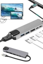 Usb Type-c Hub Dönüştürücü Çevirici Çoklayıcı Macbook Çevirici 8 Portlu - Görsel 2