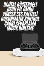Kablosuz Dijital Göstergeli Çağrı Cevaplayabilen TWS 5.0 Bluetooth Kulaklık - Görsel 2