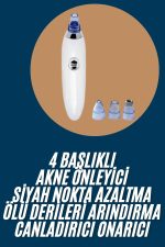Yeni Nesil Vakumlu Pilli Siyah Nokta ve Yüz Temizleme Cihazı 4 Başlıklı - Görsel 2