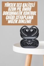 Bluetooth Kulaklık Küpeli Uzun Pil Ömrü Yüksek Ses Kaliteli Dijital Göstergeli - Görsel 2