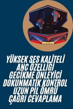 Profesyonel TWS Işıklı Kablosuz Bluetooth Kulaklık Oyuncu Kulaklığı - Görsel 2