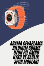 2025 Model Akıllı Saat Çift Kordon Ios Ve Android Arama Cevaplama Sesli Asistan - Görsel 2